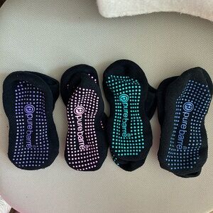 Pure Barre sticky socks lot GUC size small